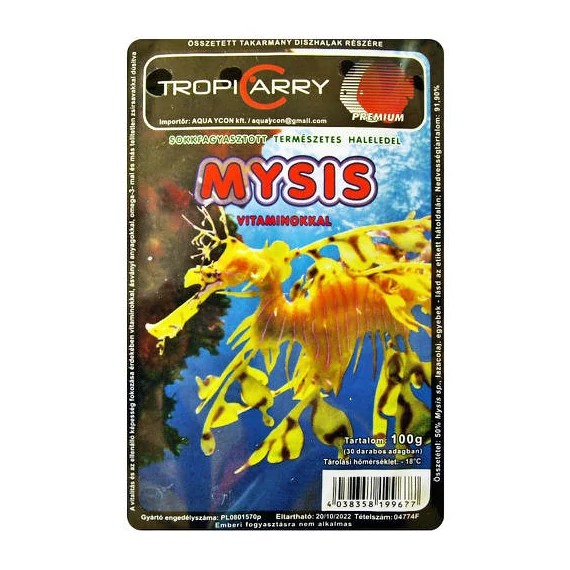 Fagyasztott TropiCarry Mysis - díszhalak részére (100g/30 adag)