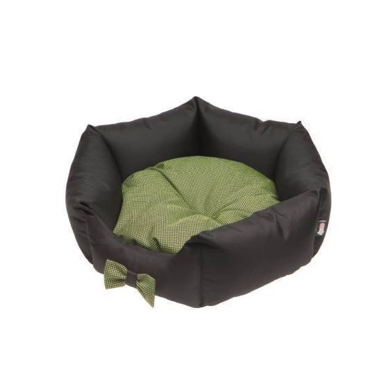 Kifutó termék Comfy Lola Bed - peremes fekhely (fekete,zöld) kutyák részére (50x50x20cm)