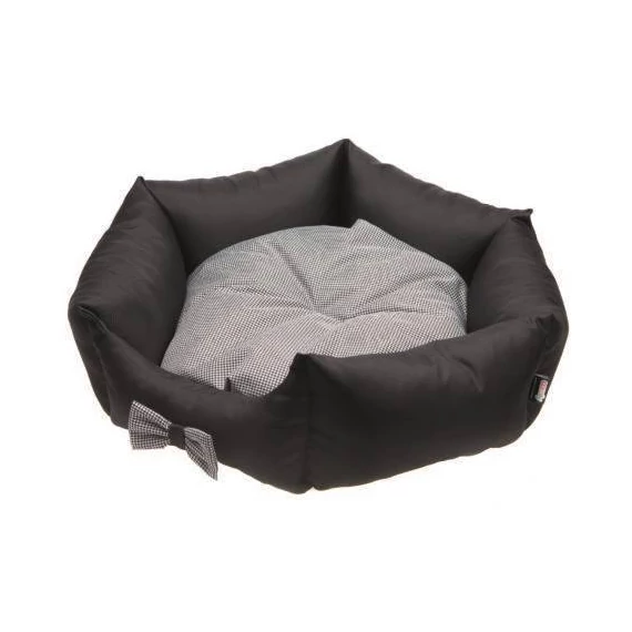 Kifutó termék Comfy Lola Bed - peremes fekhely (fekete,fehér) kutyák részére (66x66x22cm)