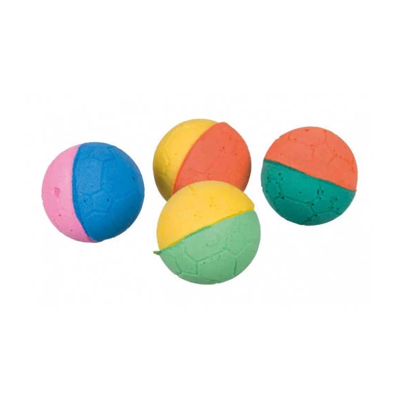 Trixie Set of Soft Balls - szivacs játék (labda) kutyák és macskák részére (4,3cm/4db)