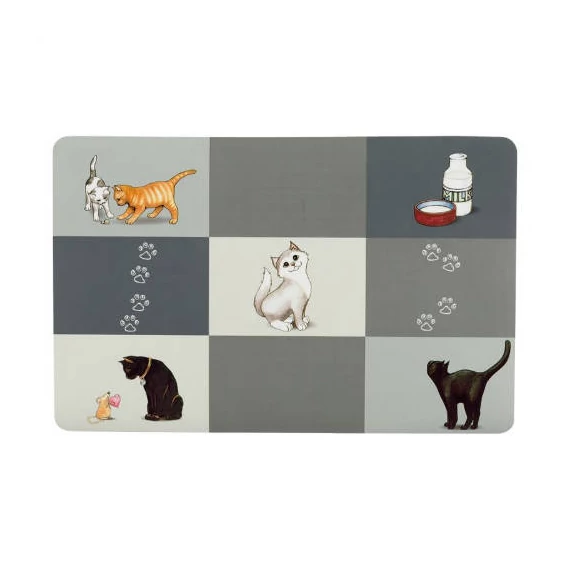 Trixie Place Mat - Műanyag alátét (szürke,mintás) tálakhoz (44x28cm)