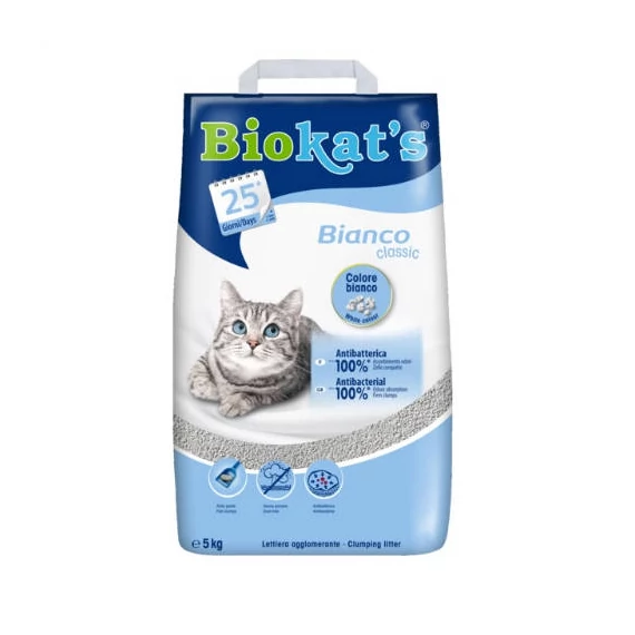 Gimpet Biokats Bianco Classic - csomósodó macskaalom  (5kg)