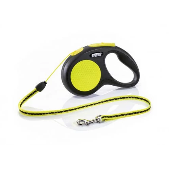 KT.Flexi New Neon "S" - zsinóros automata póráz sárga (5m)