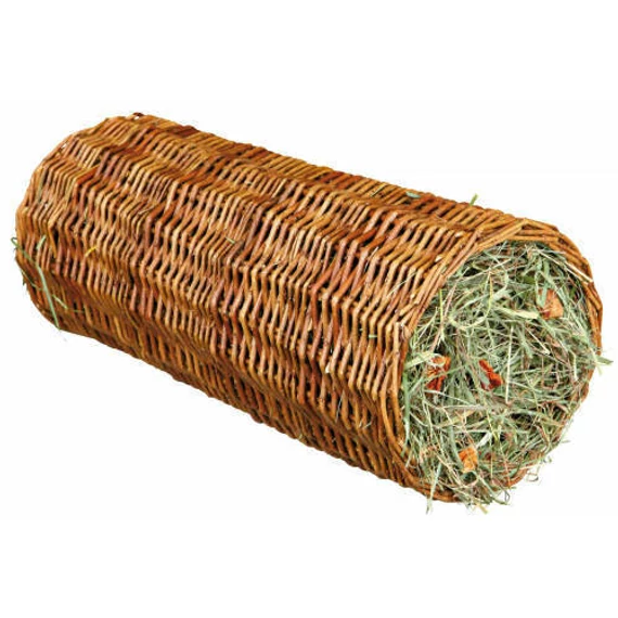 Wicker Tunnel with Hay - Bújócső (vesszőből font) szénával rágcsálók részére (Ø20x38cm)