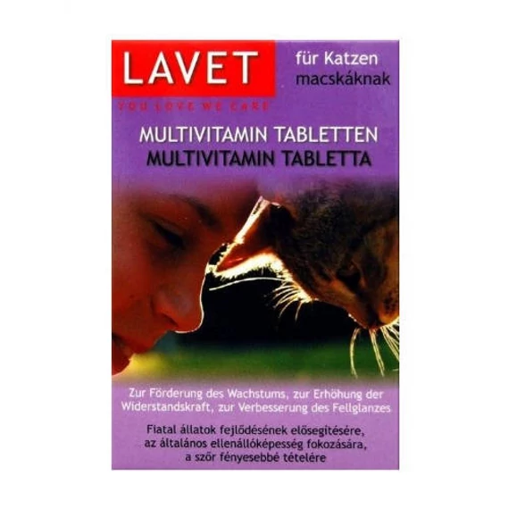 Lavet Multivitamin Tabletten - Vitamin készítmény (multi) macskák részére 40g/50db tbl.