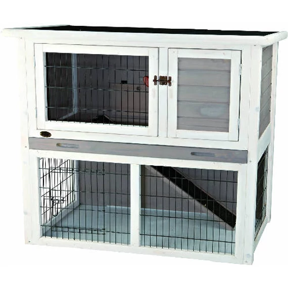 KT25. Trixie Hutch for Guinea Pigs - kültéri ház (fehér/szürke) tengerimalacok részére  (104x97x52cm)
