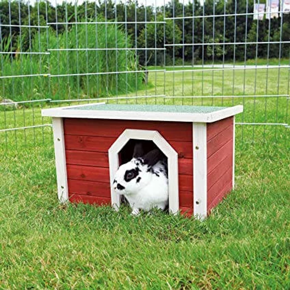 Small Animal Home - Kültéri odú (piros,fehér) rágcsálók részére (50x30x37cm)