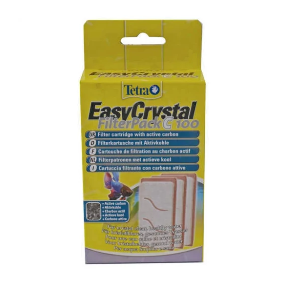 Tetra EasyCrystal FilterPack C100 - szűrőpatron aktív szénnel (Tetra Cascade Globe, Tetra Easy Crystal Box 100 szűrőhöz) 3db