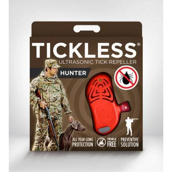 TICKLESS Hunter vegyszermentes ultrahangos kullancsriasztó (narancs) minden korosztály számára