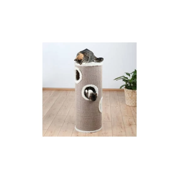 Trixie Edoardo Cat Tower - torony kaparófa (tópszín/krém) macskák részére (100cm)