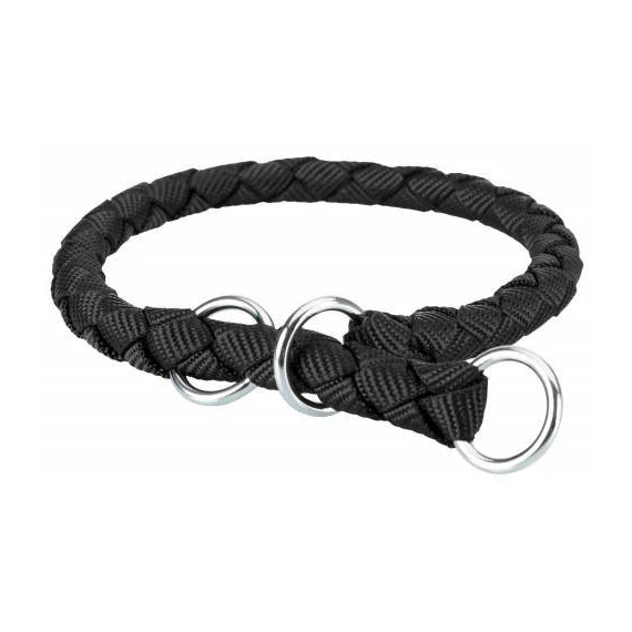 KT25.Trixie Cavo félfojtó nyakörv - fekete (M-L) 43-51cm/Ø18mm