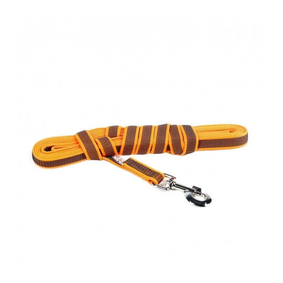 Julius-K9 Color&Gray Leashes - póráz (gumis,narancs-szürke) kutyák rézére (20mm/5m)