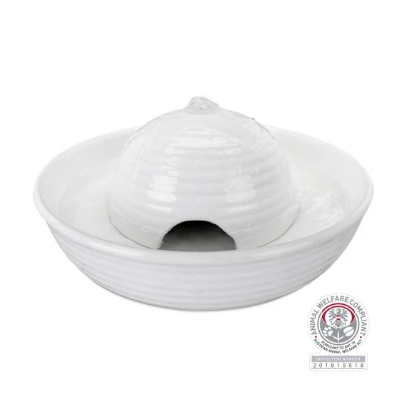 Trixie Drinking Fountain Vital Flow - vízforgatós itató (kerámia, szürke) 0,8 l/ø24×10cm