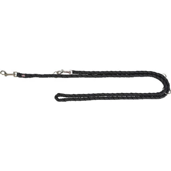 Trixie prémium állítható póráz - fekete - (S-M) 2m/12mm