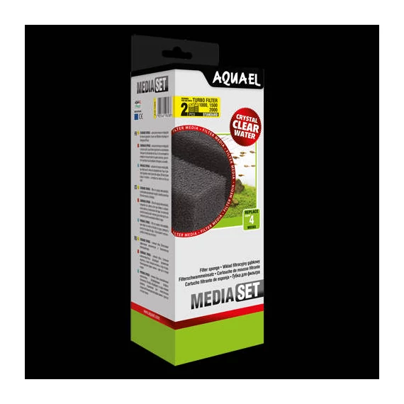 AquaEl Media Set Turbo filter Standard (1000,1500,2000) - cserélhető szivacsbetét (2db)