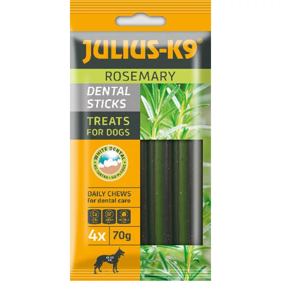 JULIUS K-9 Dental Sticks - jutalomfalat (rozmaringgal)  kutyák részére (70g)