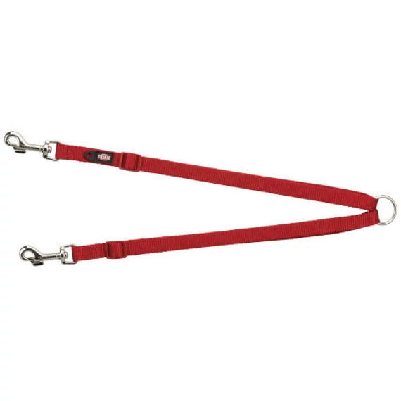 Trixie Premium Coupler - páros póráz - piros - (XS-M) 40-70cm/15mm
