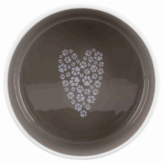 Trixie Pet's Home Ceramic Bowl - kerámia tál (mintás, fehér/tópszín) kutyák részére (0,3l/Ø12cm)