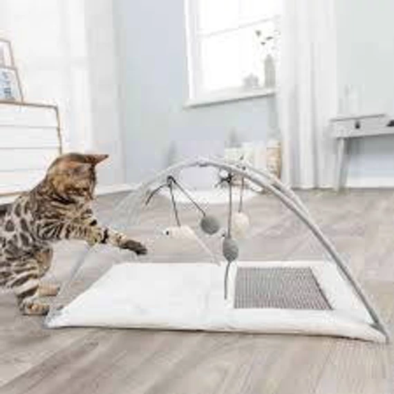Trixie Junior Scratching Mat - játszószőnyeg (szürke) macskák részére (60x33x42cm)