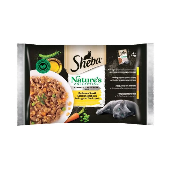 Sheba Nature's Collection Adult Alutasakos - baromfi válogatás  - aszpikban (4x85g)