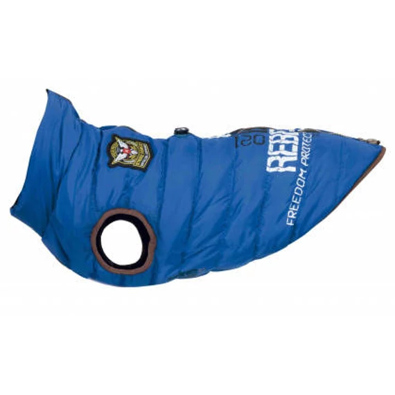 KT25.Trixie Saint-Malo Dog Coat with Harness - mellény hámmal (kék) kutyák részére (M) 45cm