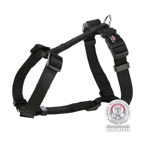 Trixie Premium H- hám - fekete (XXS-XS) 20-32cm/10mm