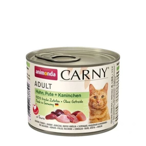 Animonda Carny Adult (csirke,pulyka,nyúl) konzerv - Felnőtt macskák részére (200g)
