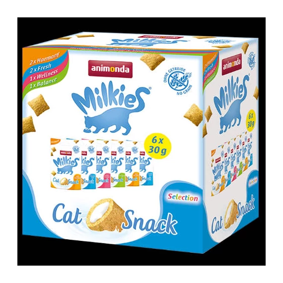 Animonda Milkies Multi-pack  töltött párnácska - jutalomfalat - Macskák részére (6x30g)