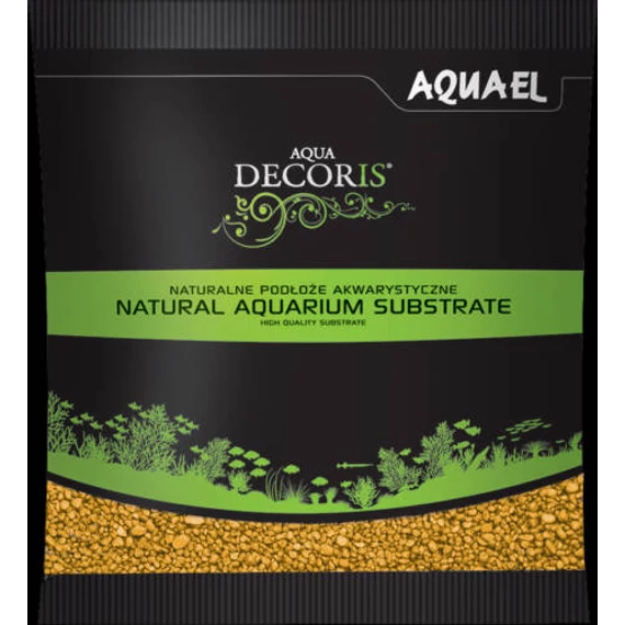 AquaEl Decoris Yellow - Akvárium dekorkavics (sárga) 2-3mm (1kg)