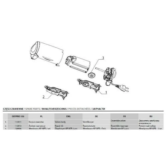 AquaEl Oxypro 150 Repair Kit - alkatrész