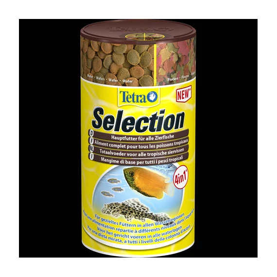Tetra Selection - négy féle táplálék díszhalak számára (250ml)