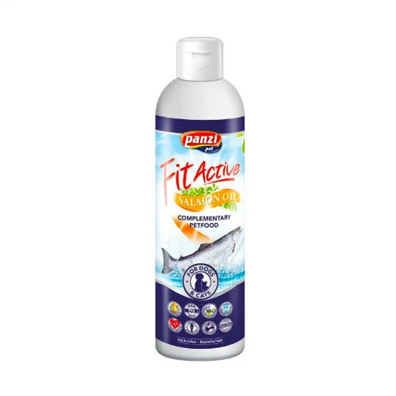 FitActive Salmon oil - kiegészítő eledel (lazacolaj) kutyák és macskák részére  (250ml)