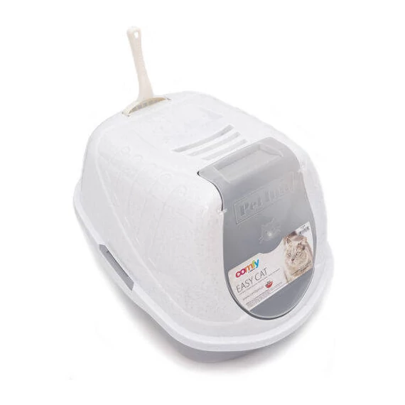 Comfy Easy Cat - fedeles macska wc (szürke) 54x40x40cm