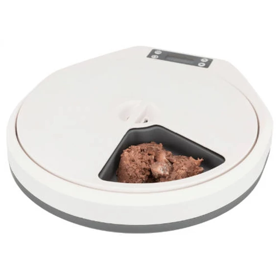 Trixie 4+1 Automatic Food Dispenser - automata ételadagoló (fehér,szürke) 5×0,24 l/33×5×36cm