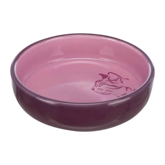 Trixie Ceramic Bowl - kerámia tál (4 féle színben) rövid orrú macskák részére (0,3l /Ø15cm)