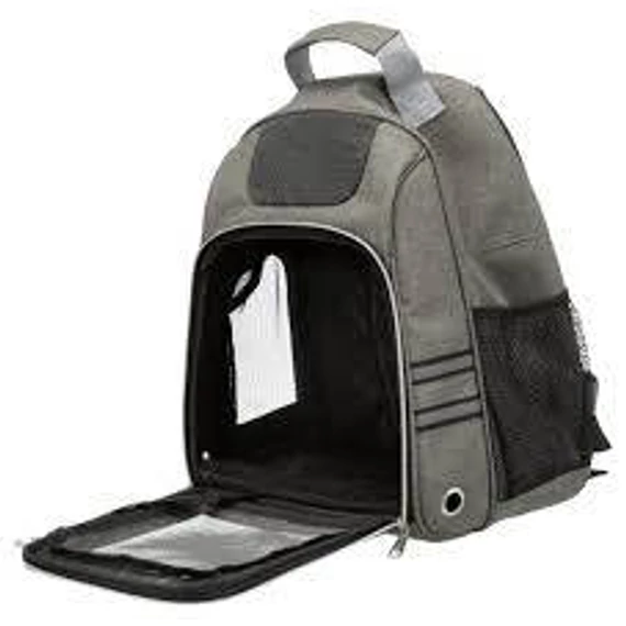 KT25.Trixie Dan Backpack - hátizsák szállítótáska (szürke) kutyák részére (34×44×26 cm)