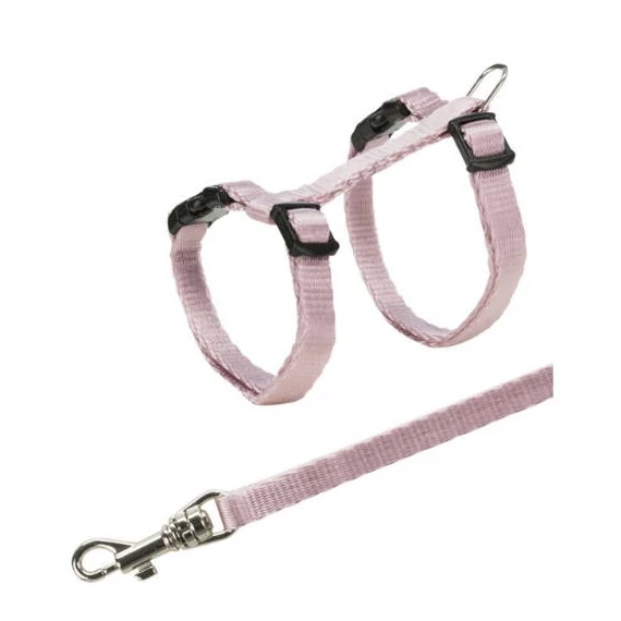 Trixie Junior Harness with Lead - hám és póráz szett (többféle színben) kölyökmacskák részére (19–31 cm/8 mm, 1.20m)