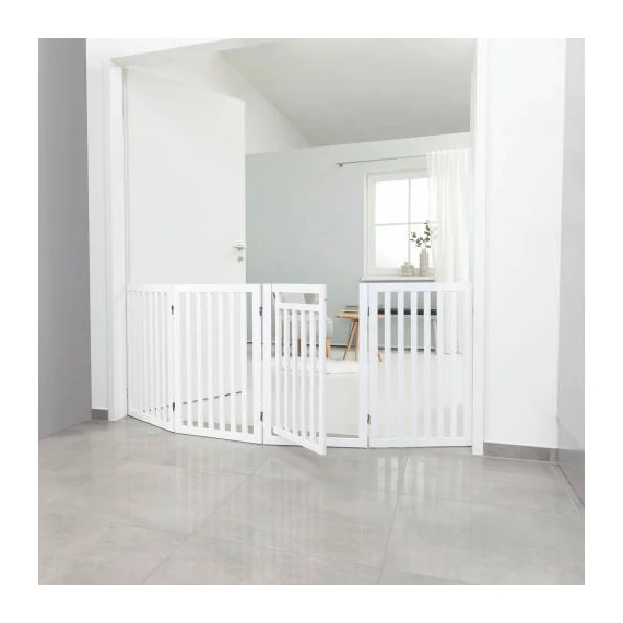 Trixie Dog Barrier with Door, 4 parts - biztonsági kutyarács (4 részes, fehér) 60-160x81cm