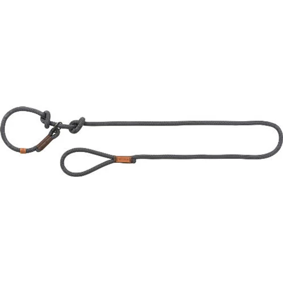 Trixie Be Nordic Leash - állítható, retriver póráz fonott kötélből (szürke/barna) L-XL (1.7m/Ø13mm)