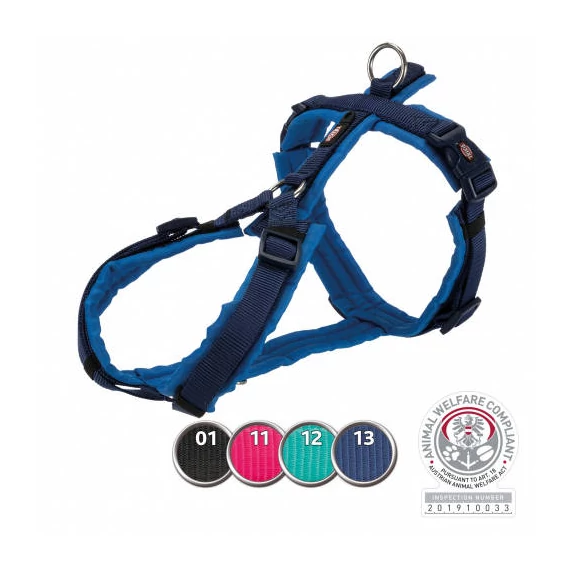 KT24: Trixie Trekking - túrahám - indigókék/királykék (L) 70-85cm/25mm