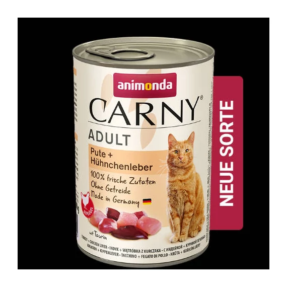 Animonda Carny Adult (pulyka,csirkemáj) konzerv - Felnőtt macskák részére (400g)