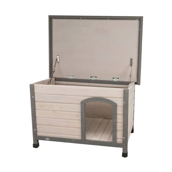 Trixie Classic Dog Kennel - kutyaház (szürke) féltetős (M-L) 104x72x68cm