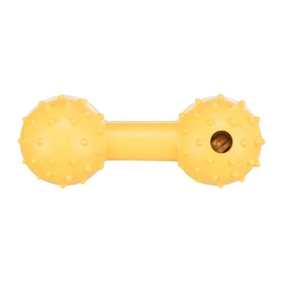 Trixie Dumbbell - natúr gumi játék (csörgős súlyzó) kutyák részére (12cm)