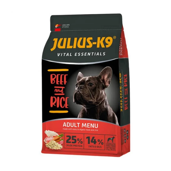 JULIUS-K9 3kg ADULT Vital Essentials Beef&Rice (marha&rizs)