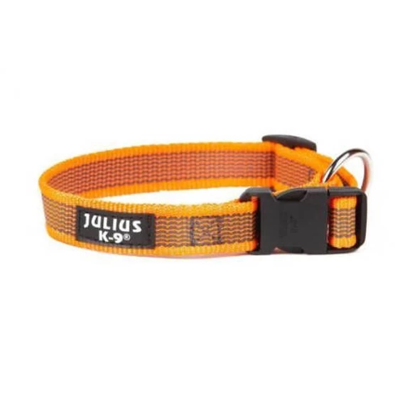 Julius K-9 Color&Gray nyakörv (25mm/39-65cm) UV-narancs-szürke