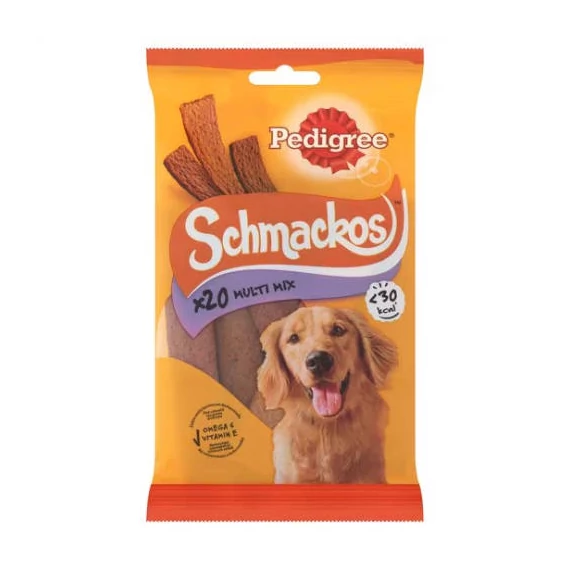 Pedigree Schmackos Multi Mix - jutalomfalat (baromfi,marha,bárány) kutyák részére (20db/144g)