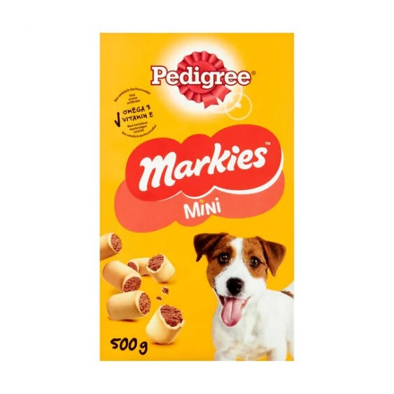 Pedigree Markies Minis - jutalomfalat  (töltött keksz) kutyák részére (500g)