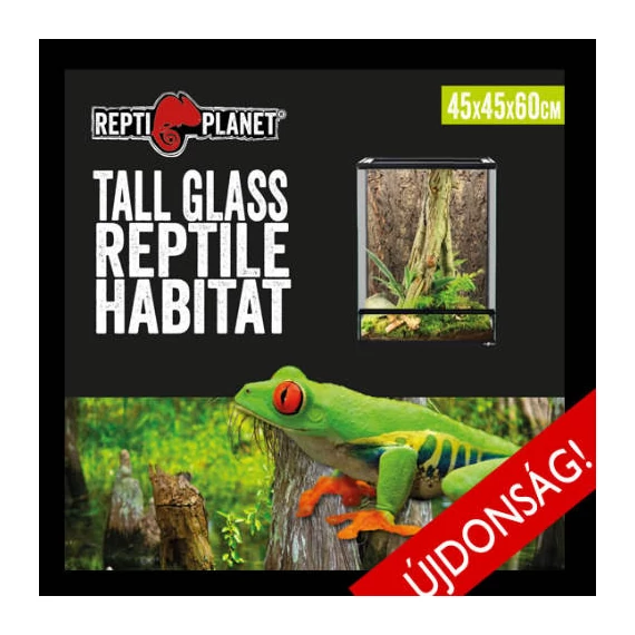 Repti Planet Tall Glass Reptile Habitat - Magas, üveg terrárium (45x45x60cm)