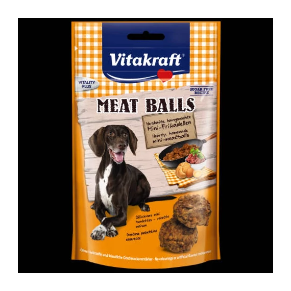 Vitakraft Meat Balls - jutalomfalat (sertés,marha) kistestű kutyák részére (80g)