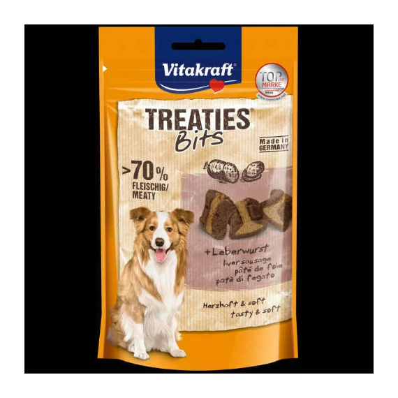 Vitakraft Treaties Bits - jutalomfalat (máj) kistestű kutyák részére (120g)